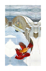 JOHN A RUTHVEN UNION TERMINAL CHRISTMAS 1939 CANVAS PRINT 10X20