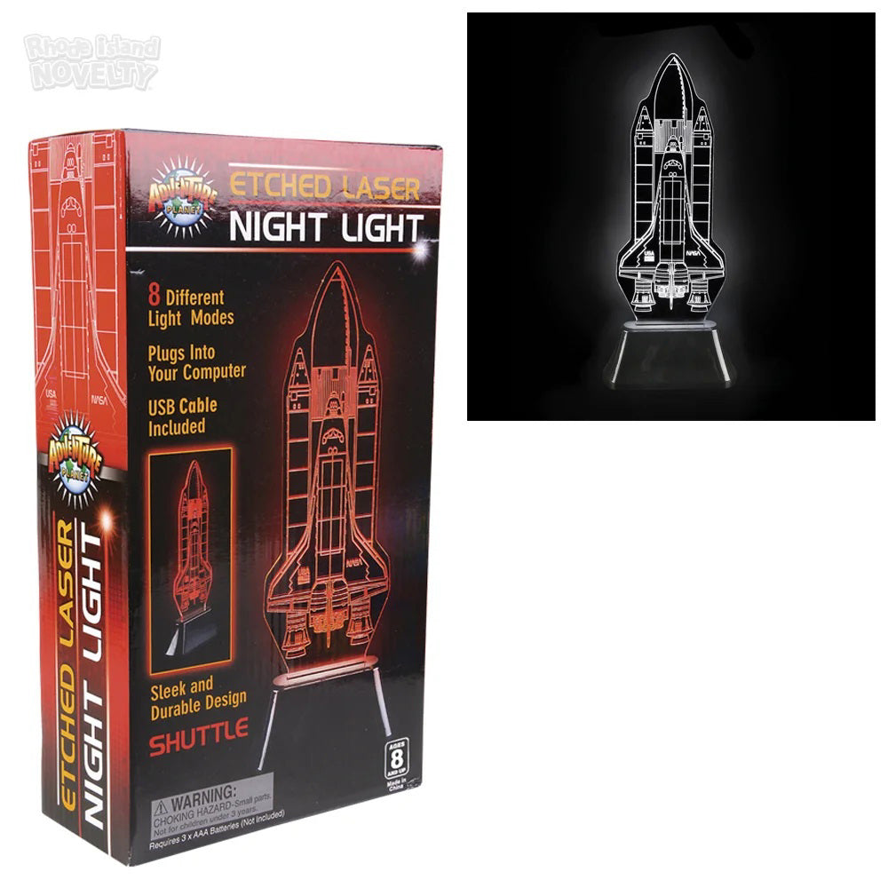 SHUTTLE ETCHED LASER NIGHT LIGHT