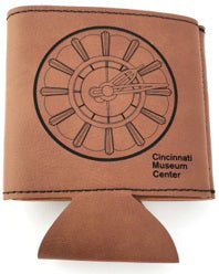 LEATHER CMC CLOCK BEVERAGE HOLDER