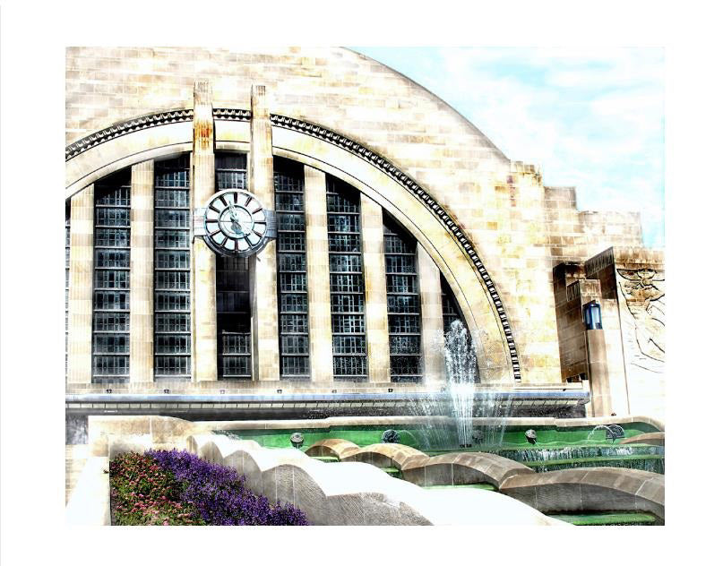 UNION TERMINAL CLOCK PRINT 10X8